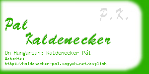 pal kaldenecker business card